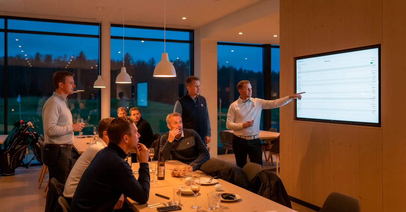 Storskærm til Closest to the Pin-turneringer